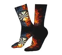Hceaatb Men'S Women'S Crew Socks Water Fire Dart Board Casual Athletic Socks Cute Fun Sockings For Hiking Sports Running