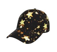 Hceaatb Unisex Baseball Cap Black and Gold Stars Printed3 Print Trucker Low Profile Hat Adjustable Dad Hats Peak Caps