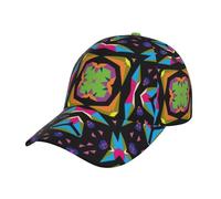 Hceaatb Unisex Baseball Cap Coldplay Kaleidoscope Colorful Psychedelic Print Trucker Low Profile Hat Adjustable Dad Hats Peak Caps Black
