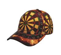 Hceaatb Unisex Baseball Cap Dart Board Fire Print Trucker Low Profile Hat Adjustable Dad Hats Peak Caps Black