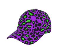 Hceaatb Unisex Baseball Cap Purple Striped Leopard Print Trucker Low Profile Hat Adjustable Dad Hats Peak Caps