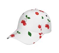 Hceaatb Unisex Baseball Cap Red Cherry Fruit Print Trucker Low Profile Hat Adjustable Dad Hats Peak Caps