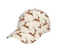 Hceaatb Unisex Baseball Cap Santa Claus Reindeer Print Trucker Low Profile Hat Adjustable Dad Hats Peak Caps Black