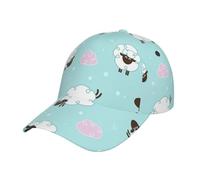 Hceaatb Unisex Baseball Cap Sheep Soft Cartoon Print Trucker Low Profile Hat Adjustable Dad Hats Peak Caps Black