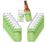 HCEWSBFD 16 Pcs Margarita Party Beer Can Sleeves 12Oz Bachelorette Can Coolers with Lime Print Bulk Margs and Matrimony Beer Cup Holders For Wedding Bridal Shower Party Favor Cocktail Drink Decor