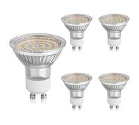HCFEI LED GU10 Light Bulb, Warm White 3000 K 3 W Spotlight 389 lm, No Flickering, AC 100-240 V, Replaces 45 W Halogen Bulbs (Pack of 5,Warm White 30000000 K)