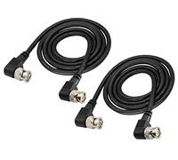 HCFeng BNC Right Angle Elbow Cable BNC Male to Male HD Video Cable Q9 Surveillance Video Cable 1080P SDI Coaxial Cable for Video Security Camera CCTV Systems (1M/3.3ft/ Elbow/ 2 Pack)