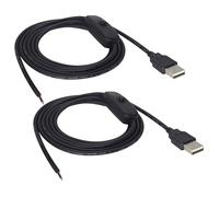 HCFeng with ON/Off Switch USB 2.0 A Male Plug 2 Pin Bare Wire Charge Cable