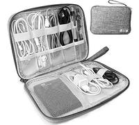 HCFGS Electronics Accessories Organizer Bag, Travel Cable Organiser Bag, Universal Carry Travel Gadget Bag for USB Cable Drive, SD Card , Charger Hard Disk (Gray)