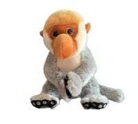 HCGX 23cm Realistic Malaysian Proboscis Monkey Stuffed Animal Plush Toy(Nasalis larvatus)