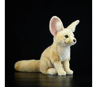 HCGX 27cm Realistic Fennec Fox Plush Toy, Soft Stuffed Desert Fox, Animal Plush, Gift for Animal Lovers