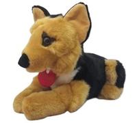 HCGX 30cm Realistic German Shepherd Plush Toy, Stuffed Dog Animal(German Dog)