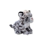 HCGX 9" Snow Leopard Plush Toy, Realistic Stuffed Leopard Cub, Soft Wildlife Animal Plushie