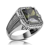 HCGX 925 Silver Turkish Style Ring - Hip Hop Rock(8)
