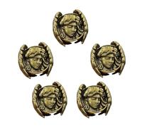 HCGX Brass Nordic Goddess Paracord Beads for Knife Lanyard, Winged Angel EDC Bead for Keychain, DIY Metal Zipper Pull(Brass)