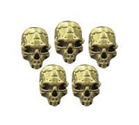 HCGX Brass Paracord Beads Knife Lanyard Cross Scar Metal Charms for DIY Bracelets EDC Gear Keychains