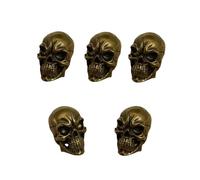 HCGX Brass Paracord Beads - Large Hole Metal Head Charms for Knife Lanyard, EDC Flashlight & DIY Keychain Making