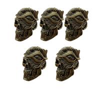 HCGX Brass Parasitic Eye Paracord Beads for Knife Lanyard - Mutant Metal Charms for EDC Keychain DIY Making