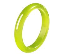 HCGX Eye Bangle Bracelet for Women Green Pink Translucent Stone Ring(Sz0123,60mm)