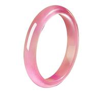 HCGX Eye Bangle Bracelet for Women Green Pink Translucent Stone Ring(Sz0126,62mm)