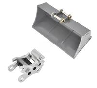 HCGX Metal ditch clearing large bucket S020-001 for 1/14 RC E010 E111 EC160E wide(Bucket and Coupler)