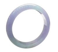 HCGX Real Jade Bangle Bracelet for Women Burmese Green Jadeite(63mm)