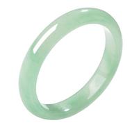 HCGX Real Jade Bangle Bracelet for Women Green Quartzite Stone Ring(52mm)