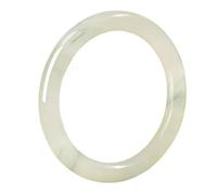 HCGX Real Jade Bangle Bracelet for Women Green Tianshan Stone Ring(Sz0016,54mm)