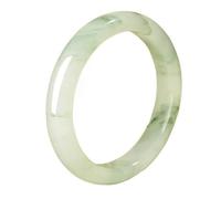 HCGX Real Jade Bangle Bracelet for Women Green Tianshan Stone Ring(Sz0017,62mm)