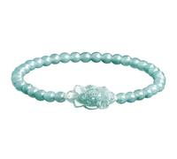 HCGX Real Jade Bracelet for Women Blue Green Jadeite Bangle 5mm