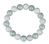 HCGX Real Jade Bracelet for Women Green Jadeite Bangle 10mm