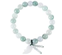 HCGX Real Jade Bracelet for Women Green Jadeite Bangle 8.8mm
