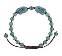 HCGX Real Jade Bracelet for Women Green Jadeite Pixiu Bangle
