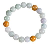 HCGX Real Jade Bracelet for Women Tricolor Green Jadeite Bangle