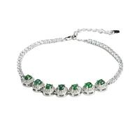 HCGX Real Jade Bracelet for Women - Type A Jadeite Link Chain with 4mm Ice-Nuozhong Emerald Green Stones, Adjustable, Good Luck Jewelry Gift Box