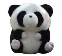 HCGX Realistic Cute Panda Plush Toy, Super Soft Chubby Stuffed Animal Doll, (White,18cm)