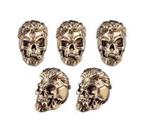 HCGX Retro Brass Paracord Beads Hair Knife Lanyard Charms Metal Spacer DIY EDC(WhiteCopper)