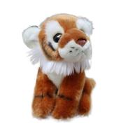 HCGX Simulation Animal Brown Tiger Plush Toy Cute White Doll Soft And Gift Early Education Toys(Brown)