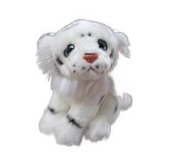 HCGX Simulation Animal Brown Tiger Plush Toy Cute White Doll Soft And Gift Early Education Toys(White)