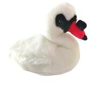 HCGX Simulation Animal World PP Cotton White Mute Swan Little Cute Bird Series 's Early Education Plush Toy Birthday Gift(Cygnus Olor)