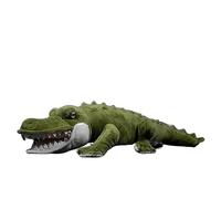 HCGX Simulation Crocodile Plush Toy Doll Cute Soft Green Model Gift