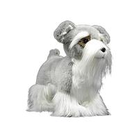HCGX Simulation Dog Doll Cute Czech Terrier Miniature Schnauzer Soft Plush Toy