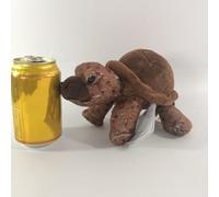 HCGX Simulation Of The Ocean World Animal Coffee Dark Brown Small Plush Doll 's Early Education Gift(Chelonia spp)(Brown(20cm))