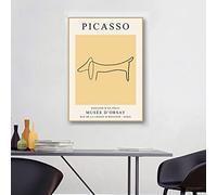 HCHKMMI Picasso Dachshund Dog Poster Prints Abstract Line Drawing Canvas Wall Art Picasso Artwork Wall Art Pictures Living Room Gallery Home Decor 30×40cm No Frame