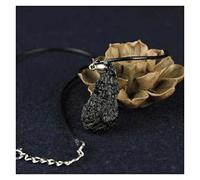 HCHL Moldavite stone, Real Raw Moldavite Black Czech Meteorite Necklaces & Pendants Energy Stone Necklace Moldavite crystal jewelry, women's jewelry