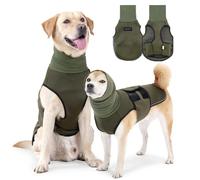 HCHYEY Dog Anxiety Jacket, Skin-Friendly Dog Thunder Coat - Dog Shirt with Collar for Thunder and Fireworks - Keep Pet Calm Without Medicine & Training, Anti Anxiety Vest for Dogs (A Army Green, XS)