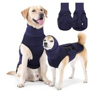 HCHYEY Dog Anxiety Jacket, Skin-Friendly Dog Thunder Coat - Dog Shirt with Collar for Thunder and Fireworks - Keep Pet Calm Without Medicine & Training, Anti Anxiety Vest for Dogs (A Dark Blue, S)