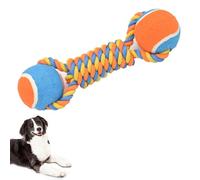 HCHYEY Dog Rope Toy, Dogs Toy with Tennis Balls for Aggressive Chewers - Interactive Pet Tug Rope Ball for Training & Promoting Relationship, Pets Chew Toy for Small, Medium, Large Dogs (Orange)