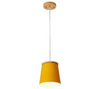 HCIPJQY 1 Pack Wood Pendant E27 Spotlight Pendant Lights Kitchen Island Yellow Metal Ceiling Pendant/Table Lamp Close to Ceiling Lamps Decor for Bar, Dining Room, Bedside Coffee Bar