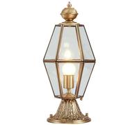 HCIPJQY Classical Copper Post Cap Lamp Pier Mount Vintage Pillar Light